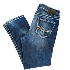 Buckle Men's Dark Blue Bootcut Jeans